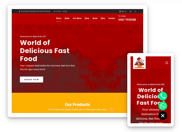 Fast Food Website screenshot 1