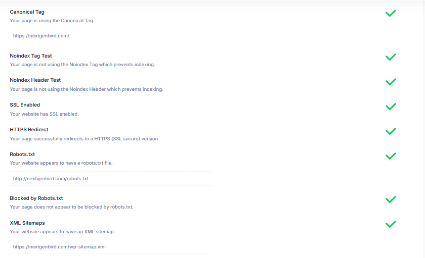 nextgen bird project seo Screenshot 1