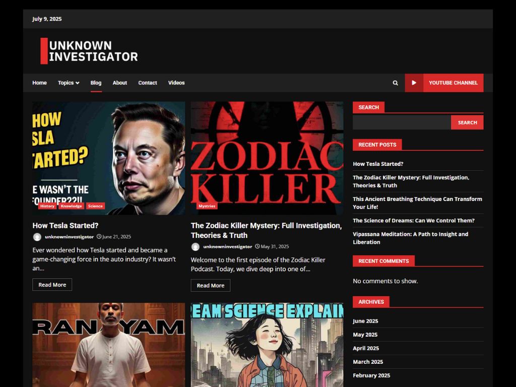 Unknown Investigator project